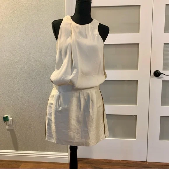 white christmas dresses Vintage 1960s Balenciaga-Style A-Line Silk Gown – Very Breezy main image 1